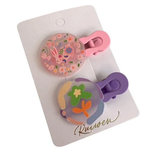 YUGSHNKFC Süße Haarspange für Kinder, Süßigkeitenfarben, Haarspangen für Pferdeschwanz, Pony, Haarnadeln für Teenager, Kinder, Farbabstimmung, 2 Stück von YUGSHNKFC