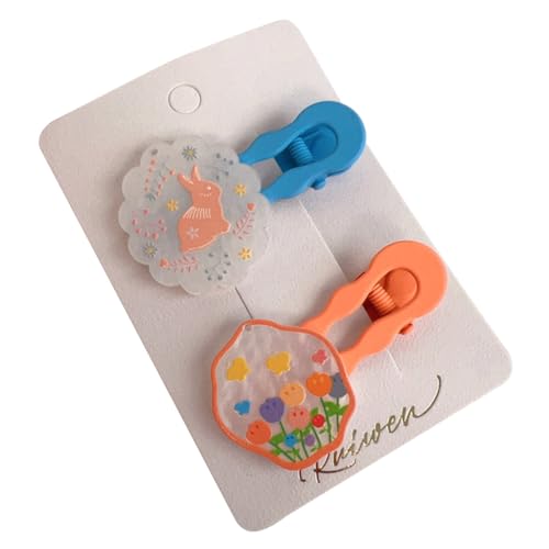 YUGSHNKFC Süße Haarspange für Kinder, Süßigkeitenfarben, Haarspangen für Pferdeschwanz, Pony, Haarnadeln für Teenager, Kinder, Farbabstimmung, 2 Stück von YUGSHNKFC