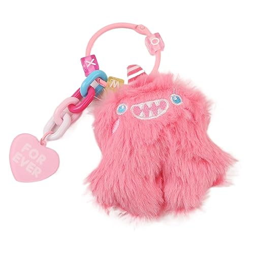 YUGSHNKFC Süße Plüschschlüsselkette Uniqu Gefüllte Puppenschlüsselring Für Kid Adult Keyring Dekoration Grüne Anhänger Keychain von YUGSHNKFC