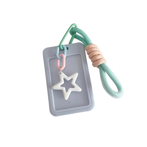 YUGSHNKFC Süßer Bus Kartenhüllen Stern Fotokartenhalter Anti-Verlust-Schlüsselanhänger schöne Kartenhüllen Spitze Fotokartenetui Fotoschutz schöne Buskartenhüllen, C von YUGSHNKFC