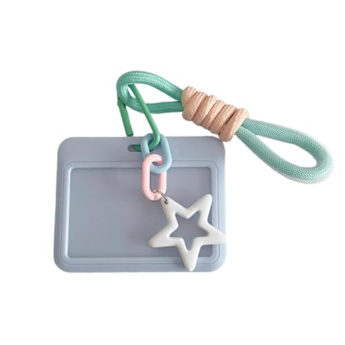 YUGSHNKFC Süßer Bus Kartenhüllen Stern Fotokartenhalter Anti-Verlust-Schlüsselanhänger schöne Kartenhüllen Spitze Fotokartenetui Fotoschutz schöne Buskartenhüllen, D von YUGSHNKFC