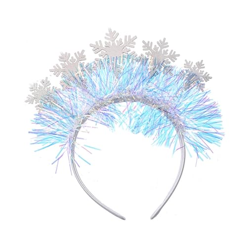 YUGSHNKFC Süßes Weihnachts-Haarband für Damen, Studenten, Fotoshootings, Haarband, Schneeflockenform, Stirnbänder, Weiß von YUGSHNKFC