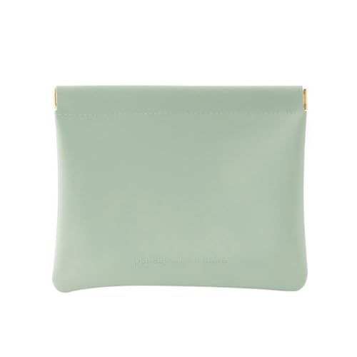 YUGSHNKFC Tragbare quadratische kleine Kosmetiktasche für Damen, PU-Leder, Make-up-Tasche, Mode-Accessoire, Aufbewahrungskoffer, grün, Storage bag von YUGSHNKFC