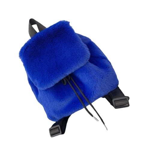 YUGSHNKFC Trendy Weich Pelziger Plüschiger Warmer Rucksack Fuzzy Klappenschutztasche Mit Kordelstring Für Frauen Und Mädchen Täglich Verwenden Sie Niedliche Pelzige Schultasche von YUGSHNKFC