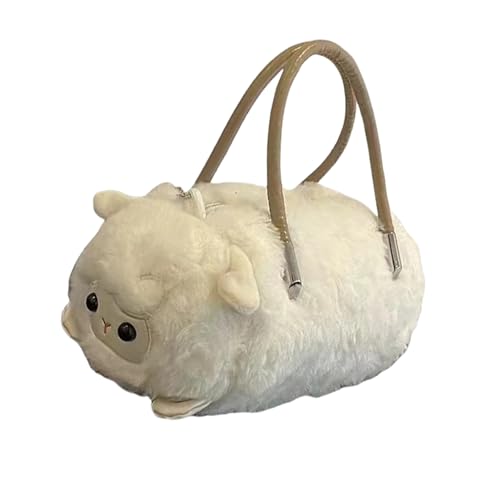 YUGSHNKFC Trendy Weiche Plüsch Tasche Für Frauen Lässige Schultertasche Satchel Mit Praktischen Taschen Crossbody Bags Handtaschen Modeklappen von YUGSHNKFC