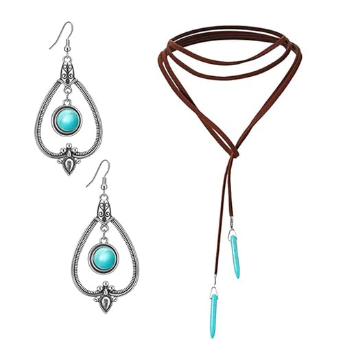 YUGSHNKFC Türkis-Schmuck-Set, Western-Türkis, Schmuck-Set, Ohrhänger, Stirnband, Sonnenbrille, Choker, Halskette, Türkis für Damen, Einheitsgröße, Wie beschrieben, Wie beschrieben YUGSHNKFC Türkis-Schmuck-Set, Western-Türkis, Schmuck-Set, Ohrhänger, Stirnband, Sonnenbrille, Choker, Halskette, Türkis für Damen, Einheitsgröße, Wie beschrieben, Wie beschrieben von YUGSHNKFC