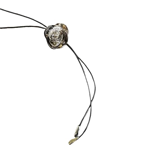 YUGSHNKFC Verstellbare Kamelien-Anhänger-Halskette, symbolisiert Eleganz und Adel mit durchziehbaren Designs für vielseitiges Styling von YUGSHNKFC