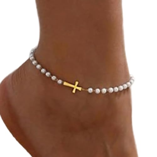 YUGSHNKFC Verstellbarer Schicht Fußkettchenschmuck Für Frauen Mehrschichtiger Knöchelarmband Schmuck Schmuck Accessoires Trendy Multi Strang Fußkettchen Kupfer Silber von YUGSHNKFC