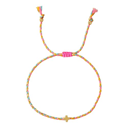 YUGSHNKFC Vier Farben Robustes Baumwollseil Kreuzt Armband In Böhmischen Stilen Die Sowohl Für Männer Als Auch Für Frauen Stilvolle Outfits Baumwollarmband Geeignet Sind von YUGSHNKFC