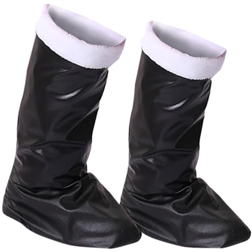 YUGSHNKFC Weihnachten Santa Boot Cover PU Leder Santa Boots Schuhe Für Kinder Erwachsene Karnevalsparty Cosplay Frauen Mädchen Pantoffeln Kinder Männer Schuhe Ornament von YUGSHNKFC