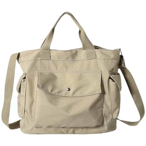 YUGSHNKFC Women Casual Crossbody Tasche Große Kapazität Schulterschule Einfacher Leinwand Messenger Shopping Frauen Canvas Schulter Mädchen Große Kapazität Crossbody Student School von YUGSHNKFC