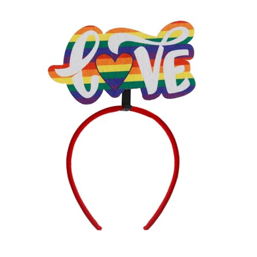 Regenbogen-Schwulen-Stirnband, LGBTQ-Haarreif für Festivals, Mottopartys, LoveisLove-Unterstützer, Versammlung, Haarband für Lesben von YUHANGCIYE