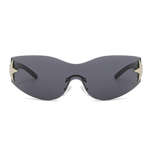 YUHANGCIYE Coole Sonnenbrille für Mädchen und Jungen, Outdoor, Reisen, Futuristen, Sterne, Futuristen, Brillen, Mädchen, Jungen, Schattierungen, Vintage-Sonnenbrille, Schwarz von YUHANGCIYE