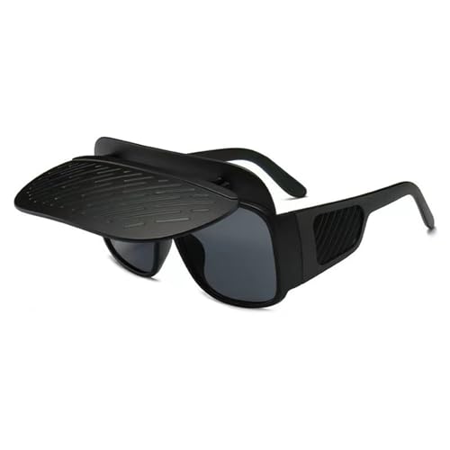 YUHANGCIYE Polarisierte Gläser, Sonnenbrille, Kleinkinder, Jungen, Karneval, Reisen, Fotografie, Kinder-Sonnenbrille mit abnehmbarem Sonnenschutz, modische Sonnenbrille für Kinder 2024 Trend, Black von YUHANGCIYE