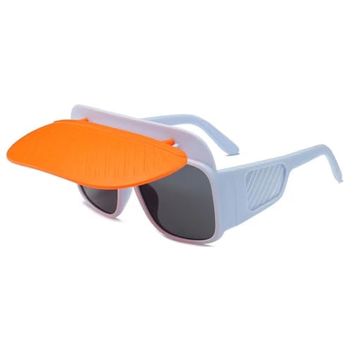 YUHANGCIYE Polarisierte Gläser, Sonnenbrille, Kleinkinder, Jungen, Karneval, Reisen, Fotografie, Kinder-Sonnenbrille mit abnehmbarem Sonnenschutz, modische Sonnenbrille für Kinder 2024 Trend, Blue von YUHANGCIYE