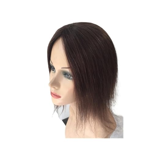 10 Zoll Haarteile for Frauen, Echthaar, Clip-in-Haarteil for dünner werdendes Haar (7 x 9 cm) Fügt Haarvolumen hinzu(Dark brown) von YUHANXINHESHE