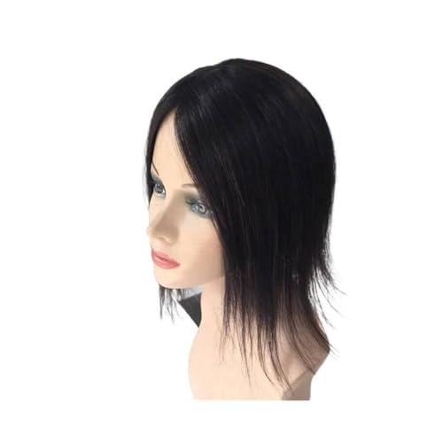 10 Zoll Haarteile for Frauen, Echthaar, Clip-in-Haarteil for dünner werdendes Haar (7 x 9 cm) Fügt Haarvolumen hinzu(Natural Black) von YUHANXINHESHE
