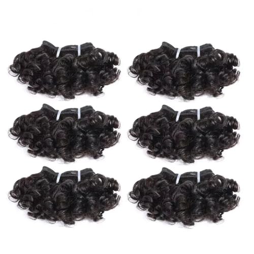 10A Curly Bundles Human Hair 6 Short Bundles 6 Inch Unprocessed Brazilian Virgin Hair Extensions for Black Women Natural Color Easy Installation and Removal 10A Curly Bundles Human Hair 6 Short Bundles 6 Inch Unprocessed Brazilian Virgin Hair Extensions for Black Women Natural Color Easy Installation and Removal von YUHANXINHESHE