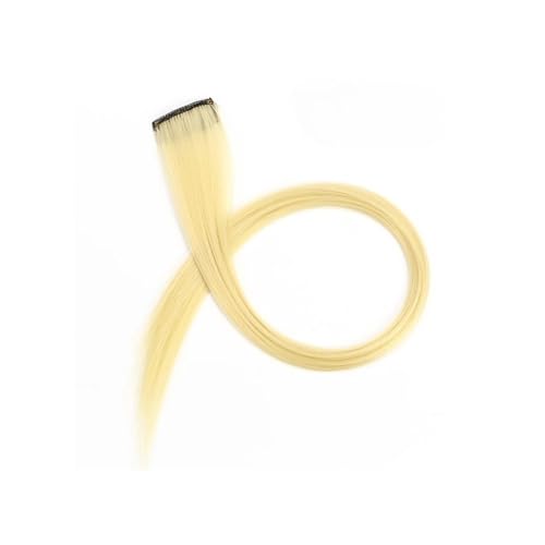 2 Stück Haarteile for Aufhängen, Ohrfärben, Haarverlängerungen, Farbstreifen, ein Clip, lange Haarverlängerungen for den täglichen Gebrauch von Frauen Easy Installation and Removal(Milky White) von YUHANXINHESHE