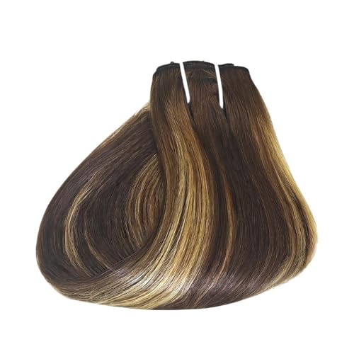 8-teilige Clip-in-Haarverlängerungen aus echtem Menschenhaar, Remy-Echthaar-Extensions for Anklipsen for den täglichen Gebrauch von Frauen Easy Installation and Removal(Brown to Honey Blonde,26inch) von YUHANXINHESHE