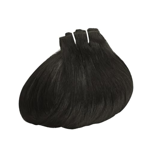 8-teilige Clip-in-Haarverlängerungen aus echtem Menschenhaar, Remy-Echthaar-Extensions for Anklipsen for den täglichen Gebrauch von Frauen Easy Installation and Removal(Natural Black,16inch) von YUHANXINHESHE