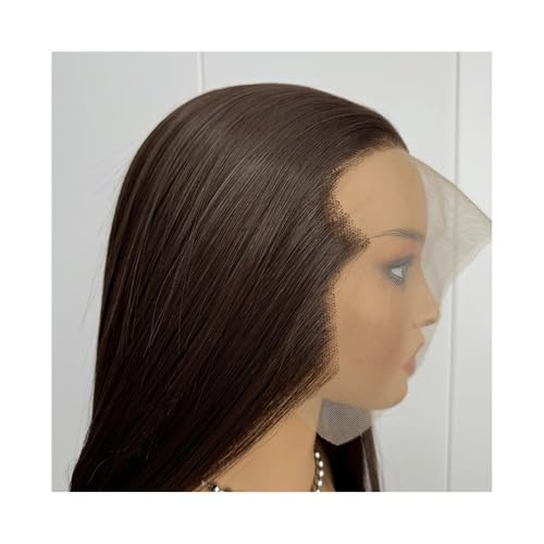 Antike Kostümperücke for Frauen, lange, glatte Lace-Front-Cosplay-Perücken mit 150 Dichte Fügt Haarvolumen hinzu(Brown,18inch) von YUHANXINHESHE