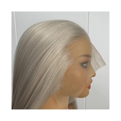 Antike Kostümperücke for Frauen, lange, glatte Lace-Front-Cosplay-Perücken mit 150 Dichte Fügt Haarvolumen hinzu(Light Gray,24 inch) von YUHANXINHESHE