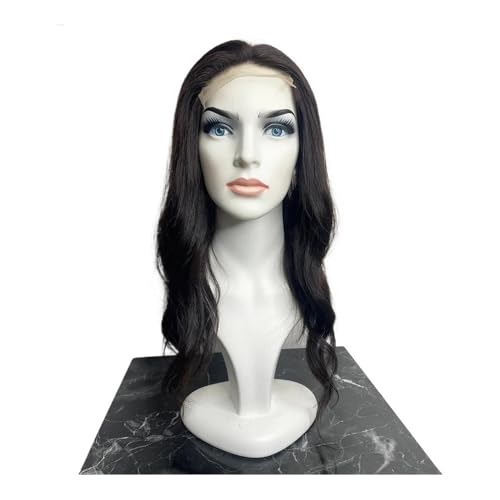 Haarteile for Frauen mit dünner werdendem Haar, 15 x 15 cm, große Flächenabdeckung, gewellte Mono-Basis mit Clip, natürliche schwarze Farbe Fügt Haarvolumen hinzu(22 inch) von YUHANXINHESHE