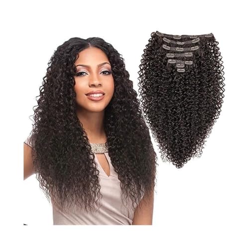 Lockige synthetische Clip-In-Haarverlängerungen, organische Kunsthaarlocken, Frisur, 26 Zoll, schwarze Haarteile for Frauen, Hochtemperaturfaser Easy Installation and Removal(Light Brown) von YUHANXINHESHE