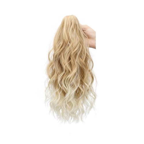 Ponytail Extension 14" Ponytail Extension, Short Claw Clip on Fake Pony Tails Soft Wavy Curly in Hair Extensions Synthetic Hairpiece for Women Daily Party(27T613) von YUHANXINHESHE
