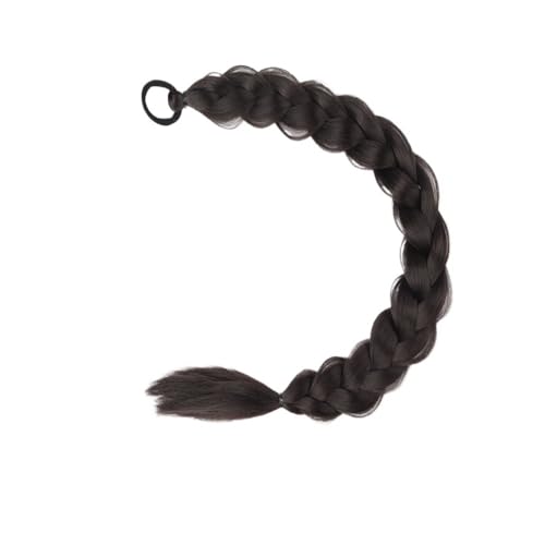 Ponytail Extension 2 Stück geflochtene Pferdeschwanz-Extensions mit Haargummis, weiche synthetische Haarteile for Frauen und Mädchen, for den täglichen Gebrauch, 61 cm(2) von YUHANXINHESHE