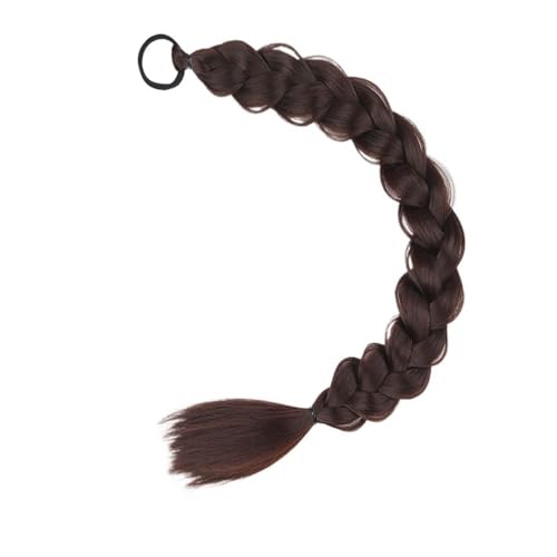 Ponytail Extension 2 Stück geflochtene Pferdeschwanz-Extensions mit Haargummis, weiche synthetische Haarteile for Frauen und Mädchen, for den täglichen Gebrauch, 61 cm(4) von YUHANXINHESHE
