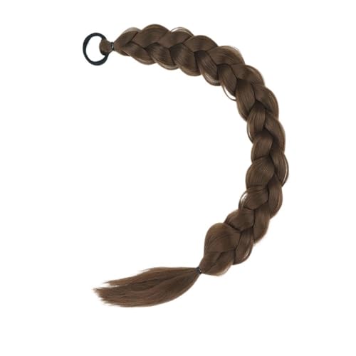 Ponytail Extension 2 Stück geflochtene Pferdeschwanz-Extensions mit Haargummis, weiche synthetische Haarteile for Frauen und Mädchen, for den täglichen Gebrauch, 61 cm(8) von YUHANXINHESHE