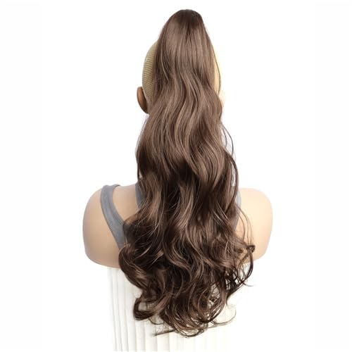 Ponytail Extension Hair Extensions Ponytail Extension Claw Clip Wavy 20" Long Synthetic Pony Tail for Adults Women Curly Ponytails Fluffy Clips in Hairpieces Daily Use(10) von YUHANXINHESHE