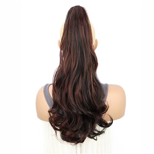 Ponytail Extension Hair Extensions Ponytail Extension Claw Clip Wavy 20" Long Synthetic Pony Tail for Adults Women Curly Ponytails Fluffy Clips in Hairpieces Daily Use(2H33) von YUHANXINHESHE