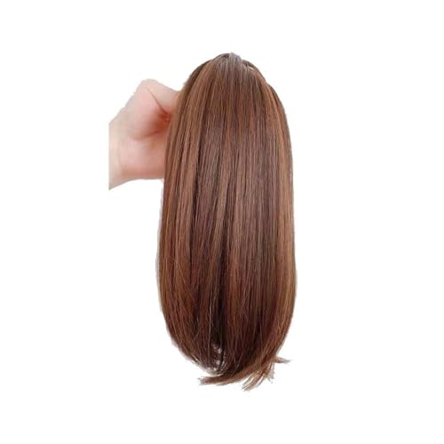 Ponytail Extension Ponytail Extension, 10" Short Claw Clip in Pony Tails Hair Extensions Curly Wavy Synthetic Drawstring Ponytail Hair pieces for Women Girls(Light Brown) von YUHANXINHESHE