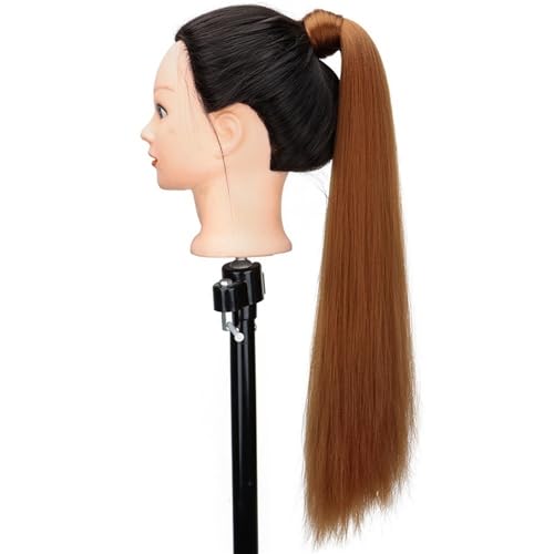 Ponytail Extension Ponytail Extension Warp Around Pony Tail with Hair Tie 22 inch Long Synthetic Yaki Straight Braiding DIY Braided for Women Girls Daily Party Cosplay(30) von YUHANXINHESHE