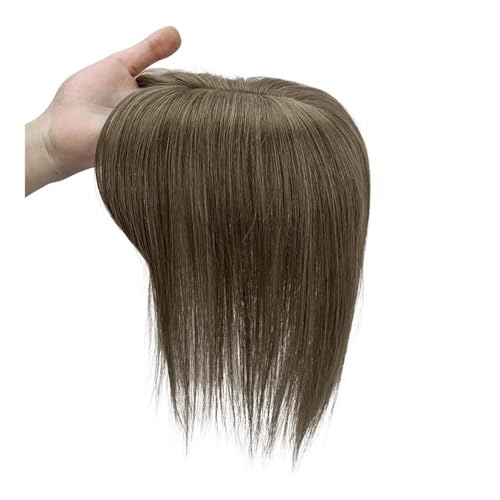 Remy-Echthaarteile for Frauen, 7 x 11 cm, handgebundene Haarteile mit Schweizer Spitzenbasis, 10 Zoll Fügt Haarvolumen hinzu(Chocolate Brown) von YUHANXINHESHE