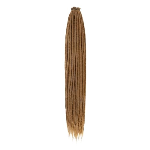 Synthetische Dreadlock-Extensions, 20 Stränge, 0,6 cm Breite, einseitig gehäkeltes Flechthaar, handgefertigte Loc-Extensions for Frauen und Männer Easy Installation and Removal(#27,24inch) von YUHANXINHESHE