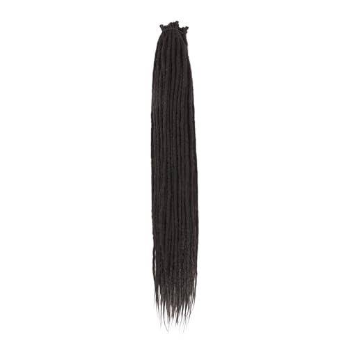 Synthetische Dreadlock-Extensions, 20 Stränge, 0,6 cm Breite, einseitig gehäkeltes Flechthaar, handgefertigte Loc-Extensions for Frauen und Männer Easy Installation and Removal(#4,24inch) von YUHANXINHESHE