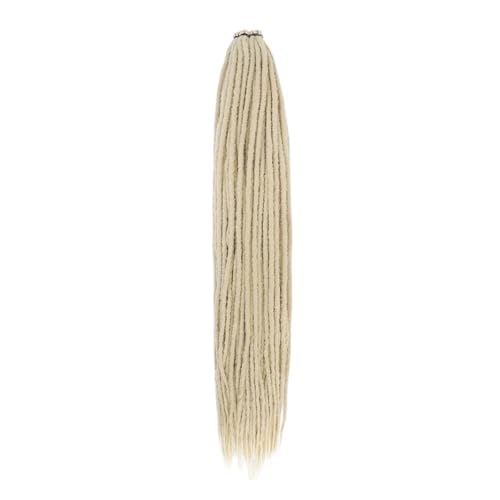 Synthetische Dreadlock-Extensions, 20 Stränge, 0,6 cm Breite, einseitig gehäkeltes Flechthaar, handgefertigte Loc-Extensions for Frauen und Männer Easy Installation and Removal(#613,36inch) von YUHANXINHESHE
