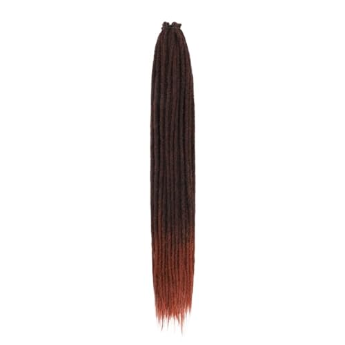 Synthetische Dreadlock-Extensions, 20 Stränge, 0,6 cm Breite, einseitig gehäkeltes Flechthaar, handgefertigte Loc-Extensions for Frauen und Männer Easy Installation and Removal(1B-350,30inch) von YUHANXINHESHE