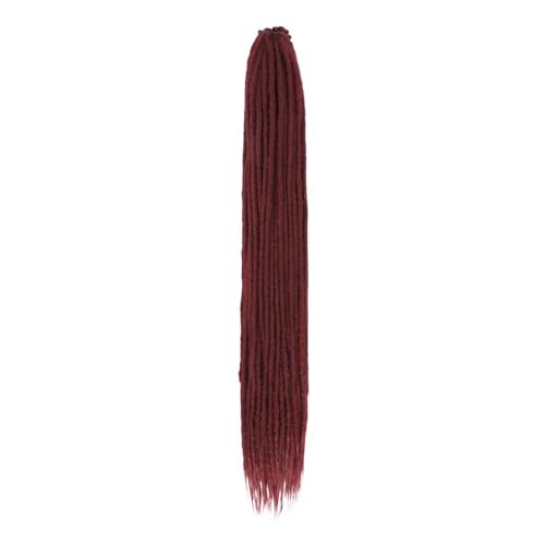 Synthetische Dreadlock-Extensions, 20 Stränge, 0,6 cm Breite, einseitig gehäkeltes Flechthaar, handgefertigte Loc-Extensions for Frauen und Männer Easy Installation and Removal(Bug,24inch) von YUHANXINHESHE