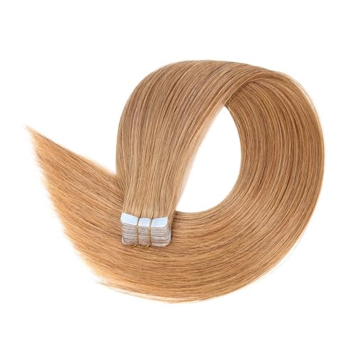 Unsichtbare Tape-in-Haarverlängerungen, Echthaar, glattes Remy-Menschenhaar for Frauen, 20 Stück Easy Installation and Removal(Light brown,22inch) von YUHANXINHESHE