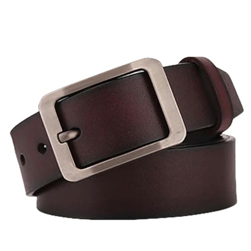 YUHNPSZE Leder Gürtel Vintage Vielseitige Pin Schnalle Ledergürtel, Herrenjeans Ledergürtel, Geschäftlich Geschäftlich Und Freizeit Geeignet-F-110 Cm 31 To33 Incn von YUHNPSZE