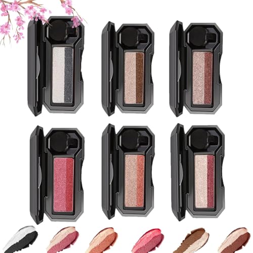 Perfekter zweifarbiger Lidschatten, langanhaltender wasserfester Lidschatten, tragbarer schimmernder Lidschatten mit zwei Farben, hochpigmentierter Lidschatten von YUHRSTO
