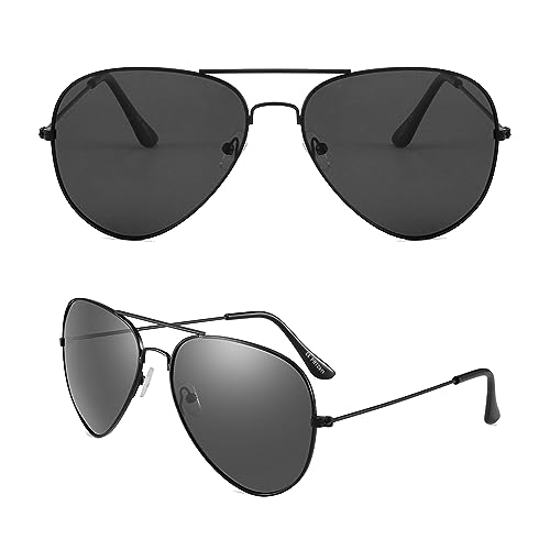 YUIOOISH Polarisierte Sonnenbrille UV400 für Männer Frauen Jugend, Metallrahmen klassische Piloten Sonnenbrille für Autofahren Angeln Sport, D01 von YUIOOISH