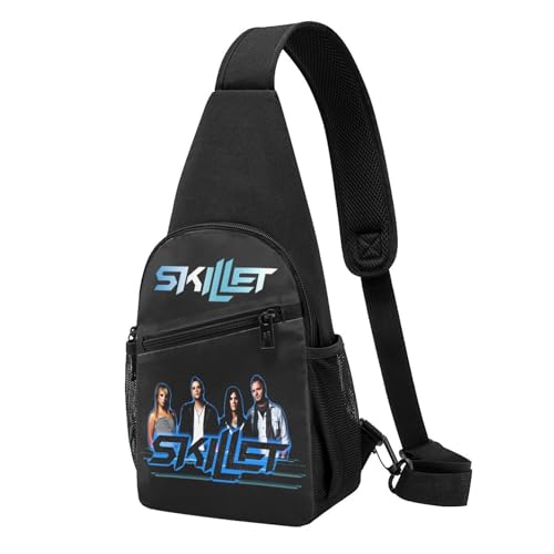Unisex Rock Band Single-Strap Brustbeutel Stylische Alltagstragetasche, multifunktionale Sport-Brusttasche Unisex Rock Band Single-Strap Brustbeutel Stylische Alltagstragetasche, multifunktionale Sport-Brusttasche von YUIOPAS TUIAST