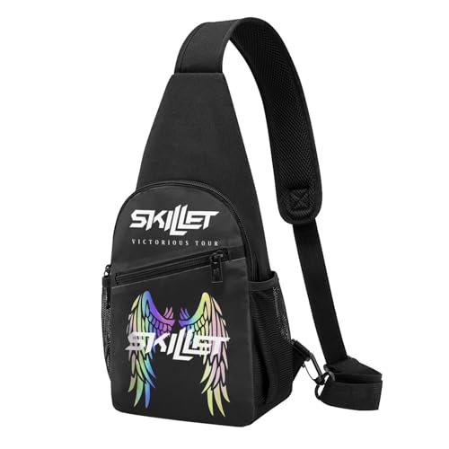 Unisex Rock Band Single-Strap Brustbeutel Stylische Alltagstragetasche, multifunktionale Sport-Brusttasche Unisex Rock Band Single-Strap Brustbeutel Stylische Alltagstragetasche, multifunktionale Sport-Brusttasche von YUIOPAS TUIAST
