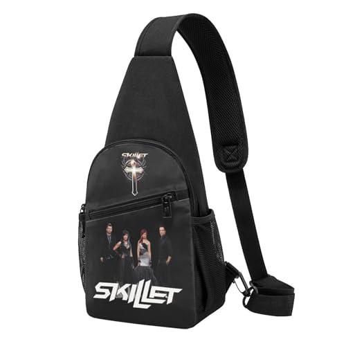 Unisex Rock Band Single-Strap Brustbeutel Stylische Alltagstragetasche, multifunktionale Sport-Brusttasche Unisex Rock Band Single-Strap Brustbeutel Stylische Alltagstragetasche, multifunktionale Sport-Brusttasche von YUIOPAS TUIAST